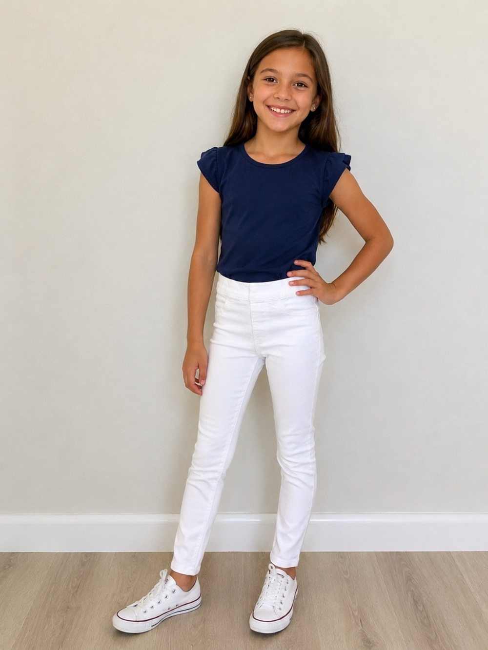 Levi’s White Pull-On Jeggings Girls Size 7 Stretch Pants